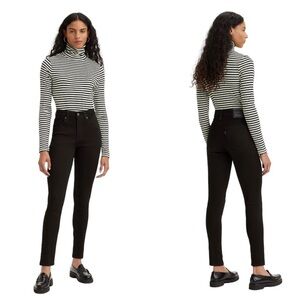 Levi’s Black Slimming Straight High Rise Stretch Skinny Denim Jeans 30X32